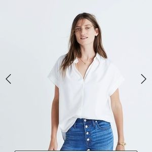 NWT Madewell Women’s Central Shirt in Pure White